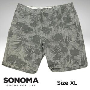 Sonoma Men’s Tropical Leaf Print Shorts – Gray – Size 38